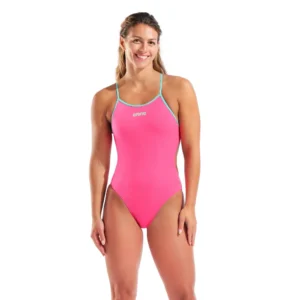 010350-970-WOMEN'S ARENA SWIMSUIT TIE BACK SOLID-001 Arena Kupaći kostim za plivanje - Tie Back Solid (Pink)