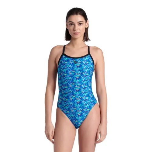 007154-580-WOMEN'S ARENA POOLTILES SWIMSUIT CHALLENGE BACK-01 Arena Kupaći kostim za plivanje - Pooltiles Swim Challenge