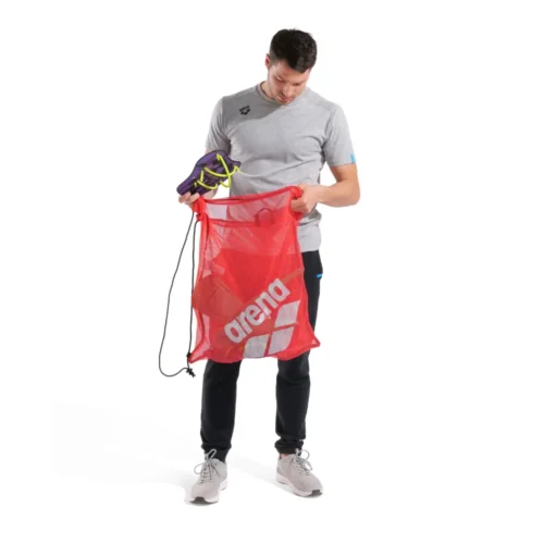 010240-600-ARENA ONE GO MESH BAG-009 Arena Mrežica za opremu - One Go Mesh Bag (Crvena)