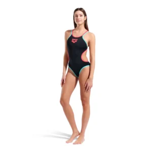 Arena Kupaći kostim za plivanje - One Double Cross Back Coral Water (Crni)