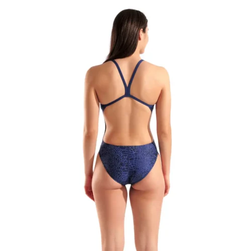 010156-700-W ARENA SNAKESKIN SWIMSUIT CHALLENGE-002 Arena Kupaći kostim za plivanje - Snakeskin Challenge Back Navy