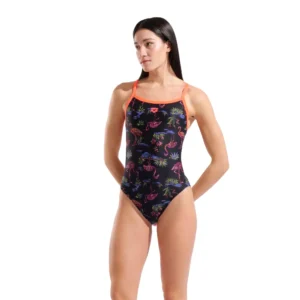 011661-590-W ARENA FLAMINGO SWIMSUIT CHALLENGE BACK-001 Arena Kupaći kostim za plivanje - Flamingo Challenge Back