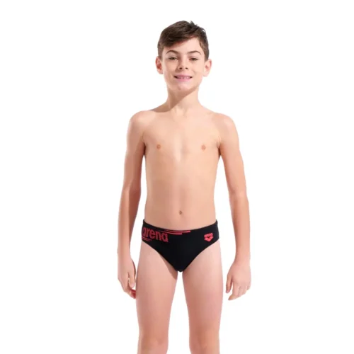 011815-503-B ARENA BOLD SWIM BRIEFS-001 Arena Kupaće gaće za dečake - Bold Swim Briefs Black Bright Coral