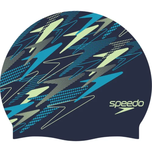 8-08385002-Y2 Speedo Kapa za plivanje - Printed Peacoat Pale Clover Blue