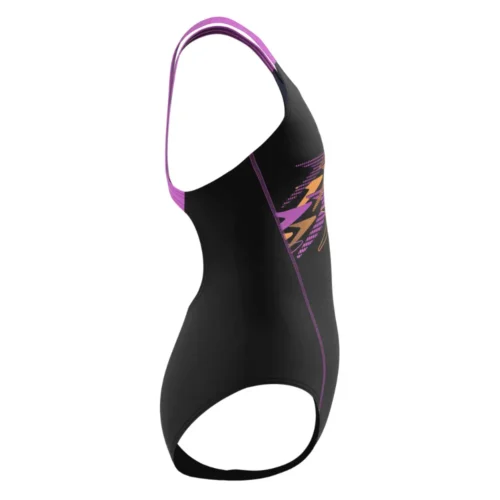 8-13458005-Y3 Speedo Kupaći kostim za devojčice - Medley Logo Medalist 1pcs Black Plum