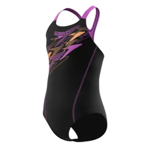 Speedo Kupaći kostim za devojčice - Medley Logo Medalist 1pcs Black Plum