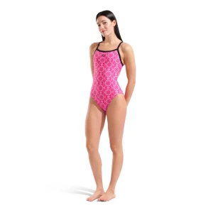 Arena Kupaći kostim za plivanje - Challenge Back Floral Pink